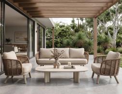 Outdoor Sofa Setting In Luxury House