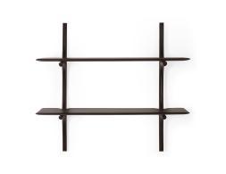 C139002649 Ethnicraft Wall Shelf Mahogany Dark Brown 2 Shelf 01
