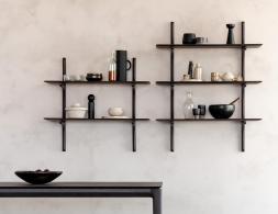 Ethnicraft Wall Shelf Mahogany Dark Brown Lifestyle 01