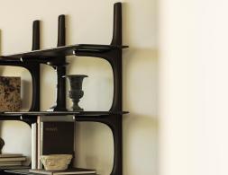 Ethnicraft Wall Shelf Mahogany Dark Brown Lifestyle 07