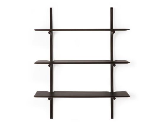 C139002652 Ethnicraft Wall Shelf Mahogany Dark Brown 3 Shelf 01