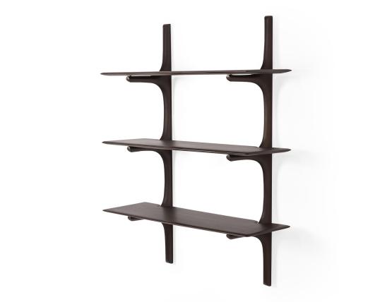 C139002652 Ethnicraft Wall Shelf Mahogany Dark Brown 3 Shelf 02