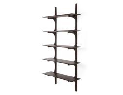 C139002655 Ethnicraft Wall Shelf Mahogany Dark Brown 5 Shelf 02
