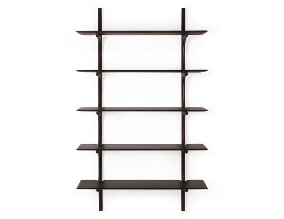C139002655 Ethnicraft Wall Shelf Mahogany Dark Brown 5 Shelf 01