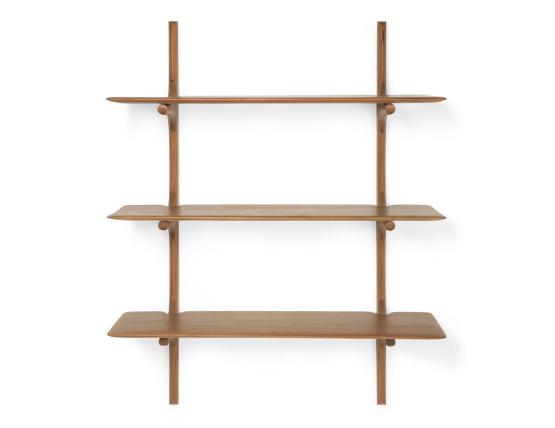 C139002643 Ethnicraft Pi Wall Shelf Mahogany Natural 3 Shelf 01