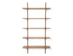 C139002646 Ethnicraft Pi Wall Shelf Mahogany Natural 5 Shelf 01