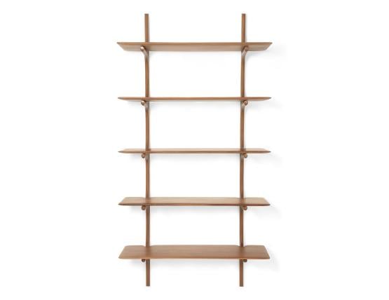 C139002646 Ethnicraft Pi Wall Shelf Mahogany Natural 5 Shelf 01