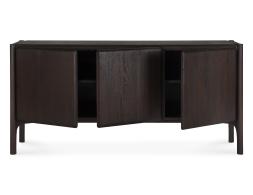 C139002667 Ethnicraft Pi Sideboard Teak Dark Brown 3 Doors 02