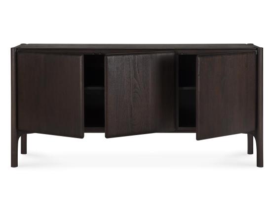 C139002667 Ethnicraft Pi Sideboard Teak Dark Brown 3 Doors 02