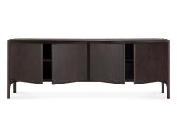 C139002670 Ethnicraft Pi Sideboard Teak Dark Brown 4 Doors 02