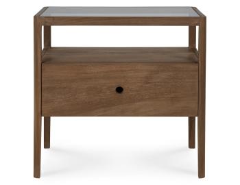 Spindle Bedside Table Teak-Natural by Ethnicraft image