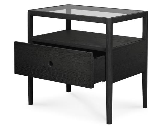 C139002781 Ethnicraft Spindle Bedside Table Black 03
