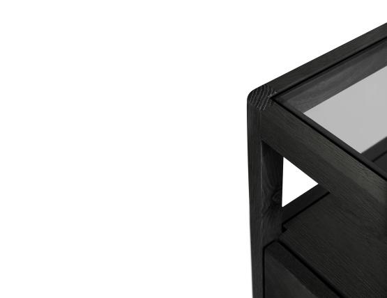 C139002781 Ethnicraft Spindle Bedside Table Black 06