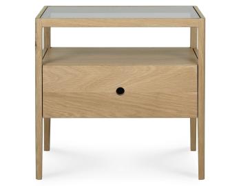 Spindle Bedside Table Oak-Natural by Ethnicraft image