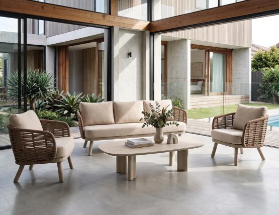 Rattan Sofa In Modern Home