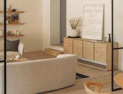 C139002480 Ethnicraft Nordic Sideboard Oak Natural 4 Door 06