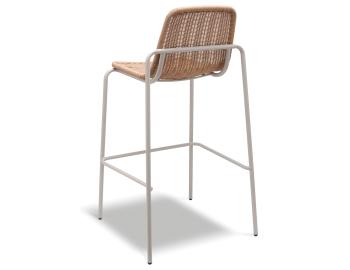 Cenote Outdoor Bar Stool Natural Rattan Latte Base by Huset image