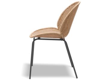 Sombra Outdoor Dining Chair Natural Rattan Charcoal Base by Huset image