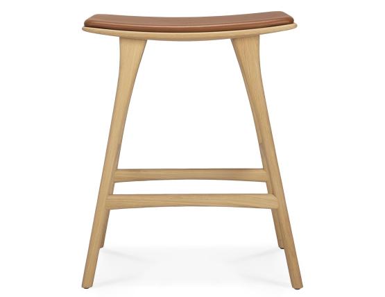 C139002539 Ethnicraft Osso Counter Stool Oak Natural Cognac Leather 02