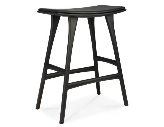 C139002542 Ethnicraft Osso Counter Stool Oak Black Black Leather 01