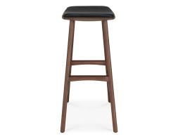 C139002545 Ethnicraft Osso Counter Stool Teak Brown Black Leather 07