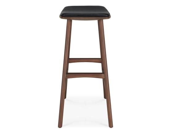 C139002545 Ethnicraft Osso Counter Stool Teak Brown Black Leather 07