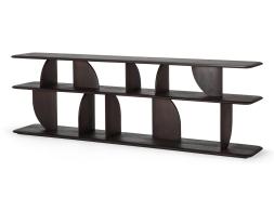 C139002400 Ethnicraft Geometric Sofa Console Teak Dark Brown 210cm 02