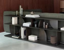 C139002400 Ethnicraft Geometric Sofa Console Teak Dark Brown 210cm 03
