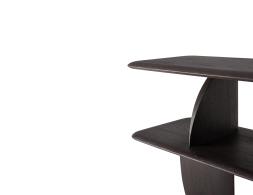 C139002400 Ethnicraft Geometric Sofa Console Teak Dark Brown 210cm 06