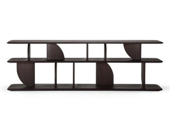 Geometric Sofa Console Teak-Dark Brown 210cm by Ethnicraft image