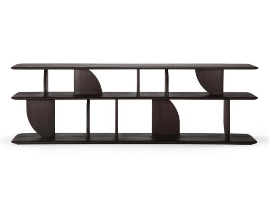 C139002400 Ethnicraft Geometric Sofa Console Teak Dark Brown 210cm 01