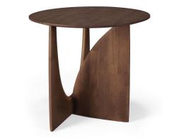 C139002412 Ethnicraft Geometric Side Table Teak Dark Brown 01