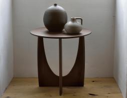 C139002412 Ethnicraft Geometric Side Table Teak Dark Brown 04