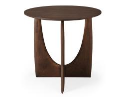 C139002412 Ethnicraft Geometric Side Table Teak Dark Brown 09