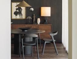 Ethnicraft Roller Max Dining Table Bok Dining Chair 01