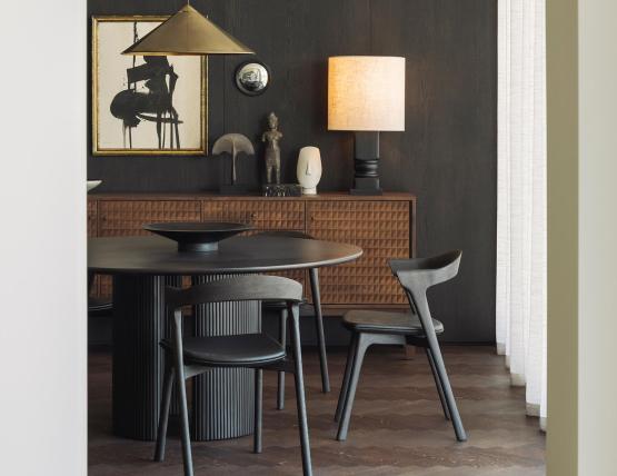 Ethnicraft Roller Max Dining Table Bok Dining Chair 01