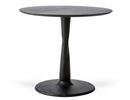 C139002810 Ethnicraft Torsion Dining Table Oak Black 90cm