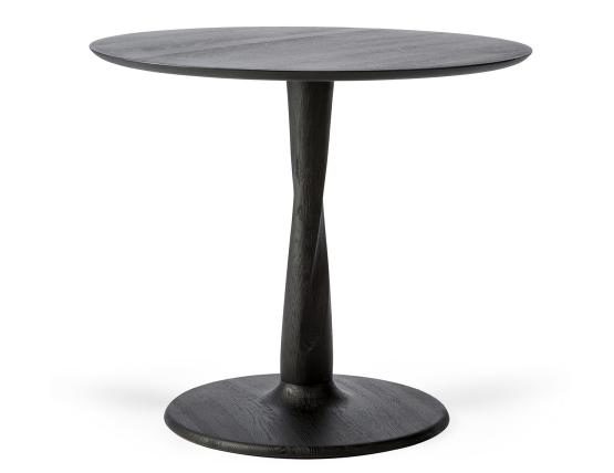 C139002810 Ethnicraft Torsion Dining Table Oak Black 90cm