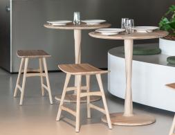 Ethnicraft Torsion Dining Table 127cm Osso Low Stool 02
