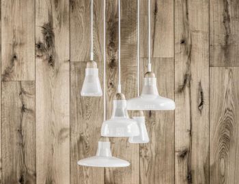 Set of 5 Opaque White Shadows Pendants by Dan Yeffet and Lucie Koldova for Brokis image