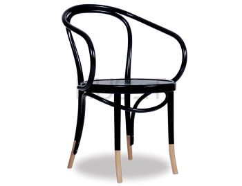 B9 Cava Black w Natural Socks Bentwood Armchair by Le Corbusier  image