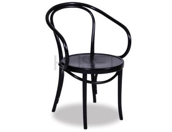 B9 Cava Black Bentwood Armchair by Le Corbusier image
