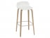 White Seat/Oak Legs 75cm Seat Height image