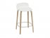 White Seat/Oak Legs 65cm Seat Height image