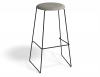 77cm Bar Height - Light Grey Fabric Seat