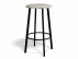 65cm Kitchen Height - Light Grey Fabric Seat image