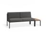 Granite Grey Cushions + Teak Top