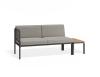 Sandy Grey Cushions + Teak Top