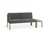 Granite Grey Cushions + Teak Top