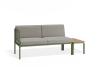 Sandy Grey Cushions + Teak Top